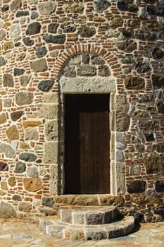 Antique wooden door from a Greece village