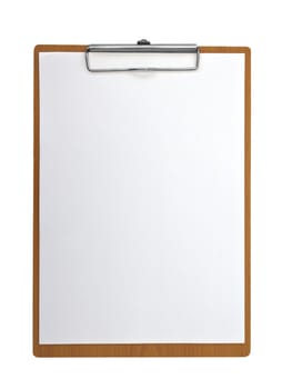 wooden Clip board and paper