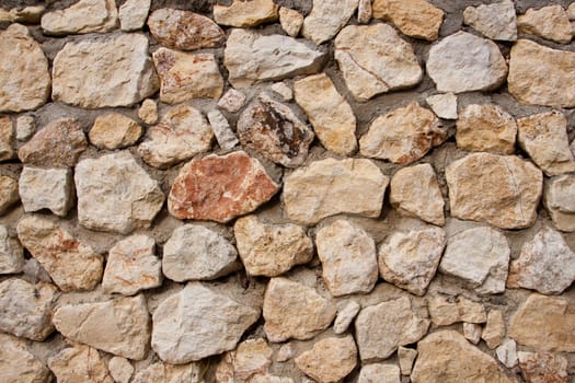 Stone Brick Wall made of fragment stones