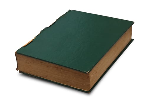 Old book cover is isolated on a white background