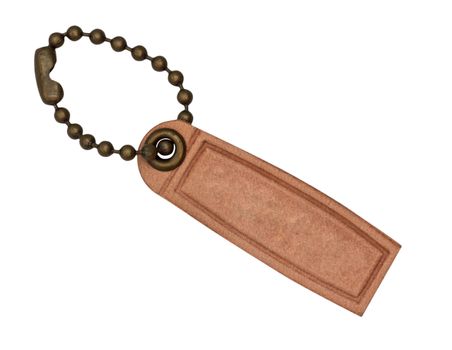 Leather Tag Label isolated on white background
