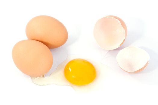 crash egg isolated on a white background