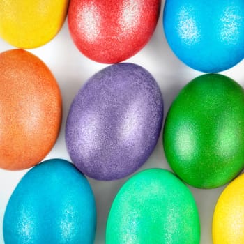 background with colorful Easter eggs