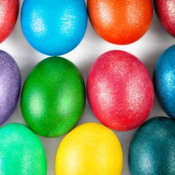 background with colorful Easter eggs