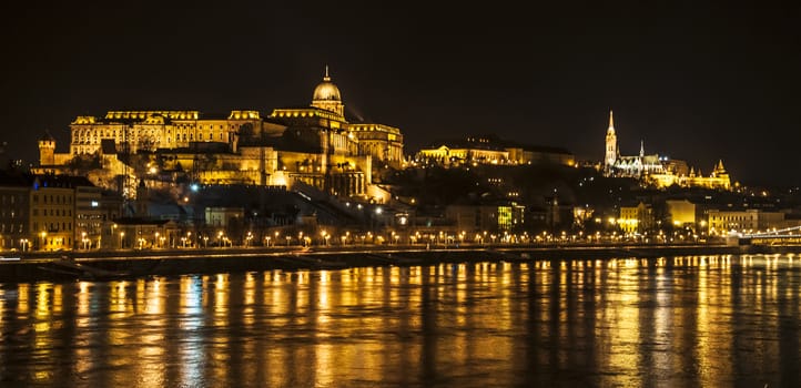 panoramic view of the Danube River and the city of Budapest, Hungary