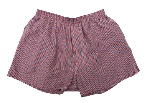 A pair of boxer shorts isolated on white background