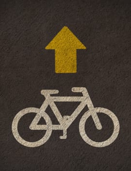 grunge Bicycle Road Sign