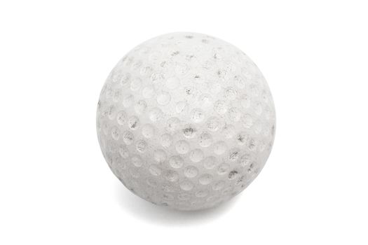 old ball golf on a white background