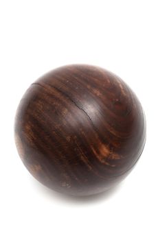 wood ball croquet on a white background