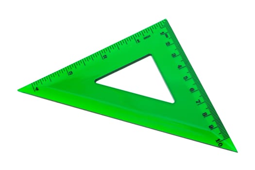 green triangle on a white background