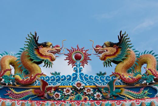 Chinese style dragon statue