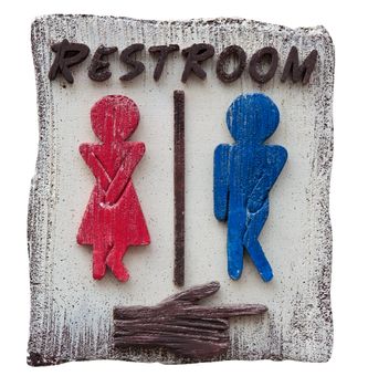 Sign of men and women toilet, rest room