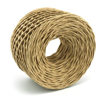 roll of rope isolated on white