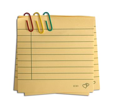 textured paper notes with clip