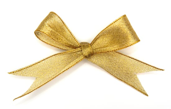 various a silk ribbon knot on white background