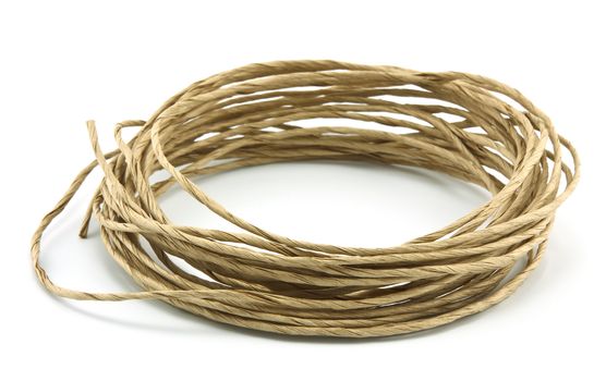 roll of rope isolated on white