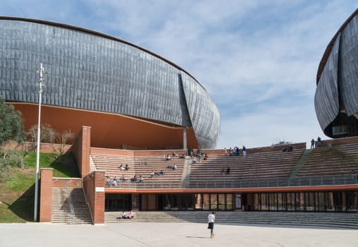 View of the Auditorium in Rome, a building by the famous architect Renzo Piano