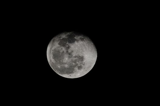 Moon Closeup Showing the Details of Lunar Surface.