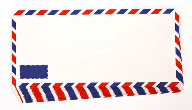 Envelope by air mail isolated