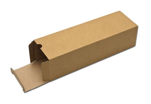close up of a card box on white background