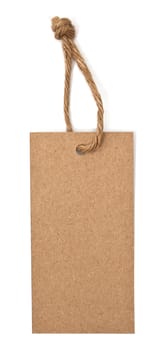 Blank tag tied with brown string