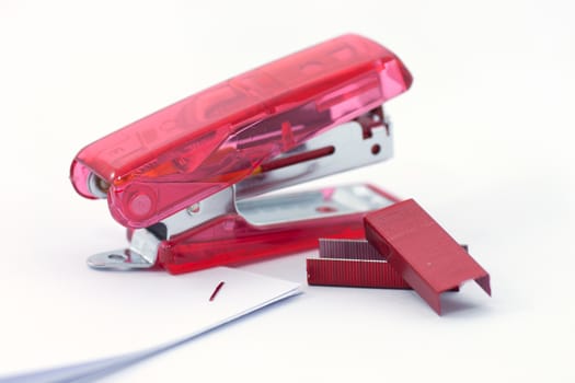 red stapler