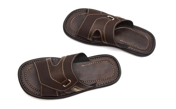 New men's fashion sandals isolated on white