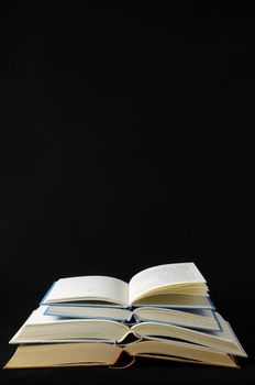 Empty Classic Book Isolated over a Black Background