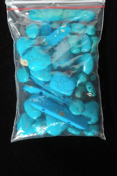 Colored Semi Precious Stones in Bag ready to make Handmade Jewelry