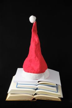 Empty Classic Christmas Book Isolated over a Black Background