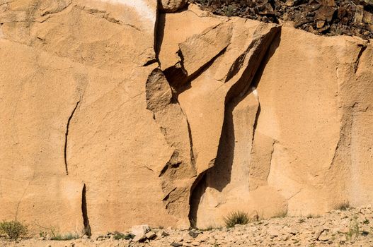 Rough Brown Volcanic Tuff Rock Background Texture