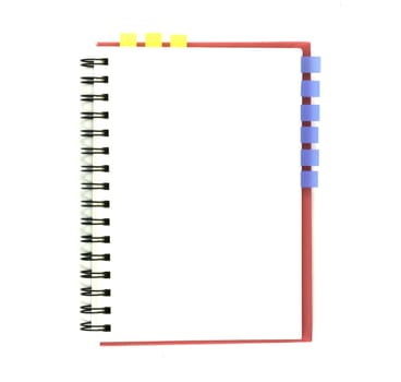 isolated notebook on white.
