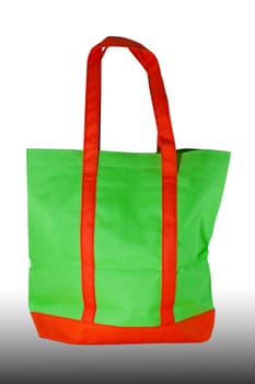 Green and orange, shopping bag