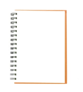 isolated notebook on white.