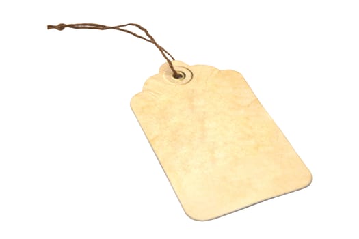 Blank tag tied with brown string