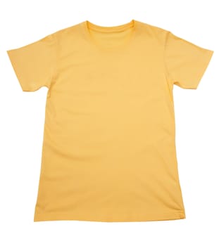 yellow t-shirt isolated on white