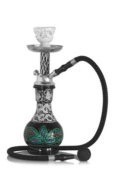 An ornate Syrian sheesha or hooka water pipe