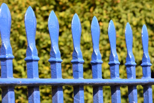 Cast iron blue  fence