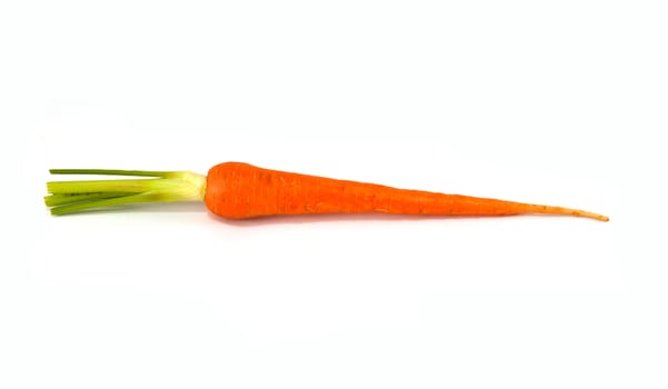 Fresh red carrot on white background