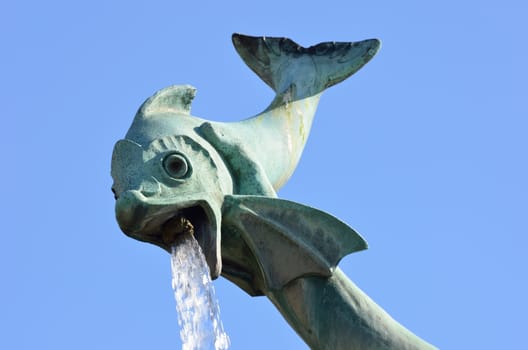 Close up of fish statue