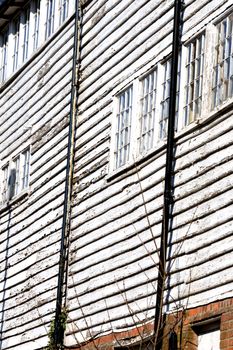 White wooden boards on building