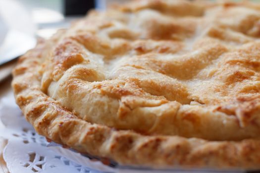 apple pie closeup