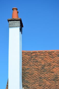 Blue Chimney and tiled roof