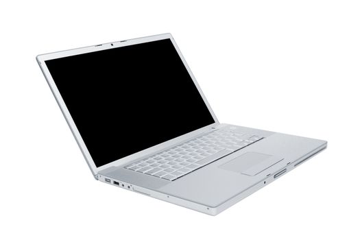 modern and new laptop on a white background