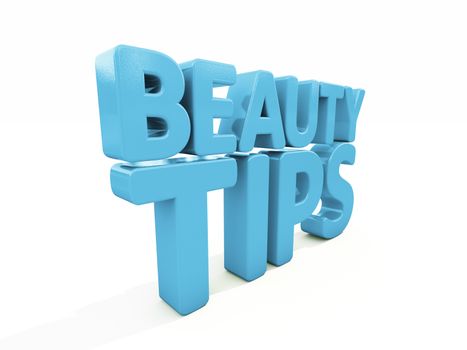 Beauty tips con on a white background. 3D illustration.