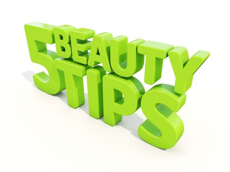 Beauty tips con on a white background. 3D illustration.