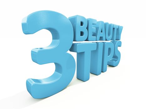 Beauty tips con on a white background. 3D illustration.