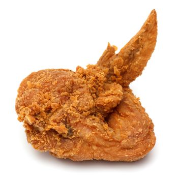 Fried Chicken On White background