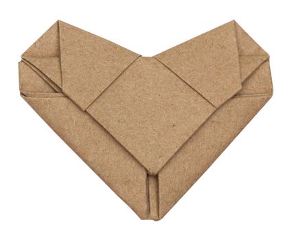 Origami recycle paper heart