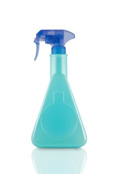 blank sanitary bottle on white background